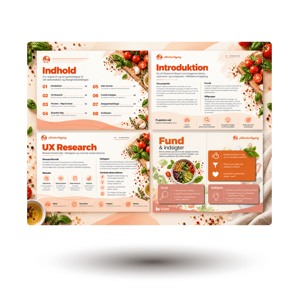 UX-researchrapport for Alletiders Kogebog
