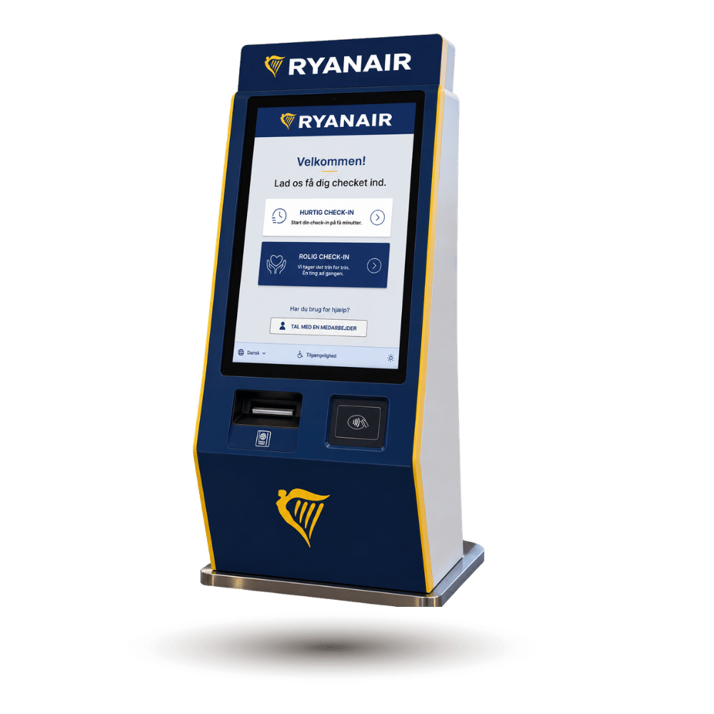 Redesignet Ryanair-check-in-stander