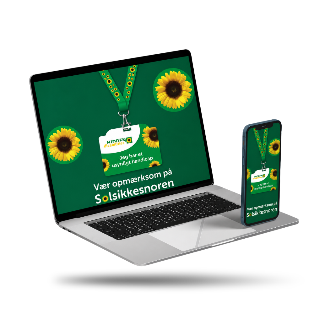 Mockup med laptop og mobil til solsikke-kampagnen